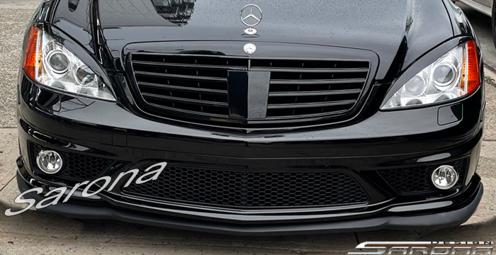 Custom Mercedes S Class  Sedan Front Lip/Splitter (2007 - 2009) - $375.00 (Part #MB-024-FA)
